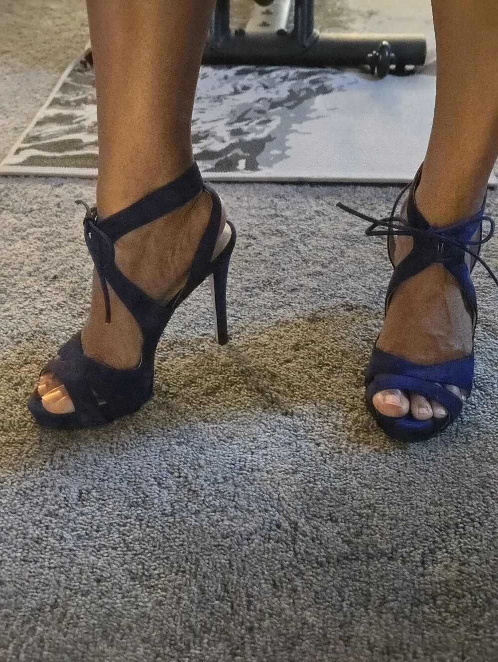 Guess Blue Suede Platform Size 7.5